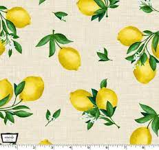 Lemon Fresh, Lemon Texture Beige Fabric by Michael Miller, Lemons on Beige