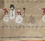 Daisy Kingdom Let it Snow Double Border, Past & Presents Fabric Border #34117
