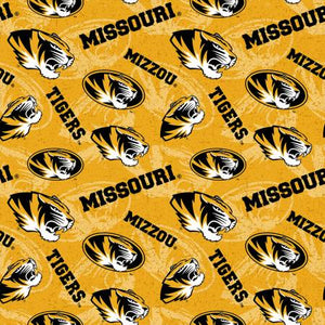 14" x 44" University of Missouri Tigers Fabric, Mizzou, Licensed NCAA