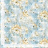 Mystic Meadows, Day Light Dandelions Fabric by Timeless Treasures, Quilting Fabric, Sky Blue