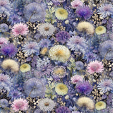 Mystic Meadows Packed Wild Flowers Fabric by Timeless Treasures, Quilting Fabric