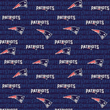 5" x 58" New England Patriots Fabric, Mini Print, NFL Cotton Fabric