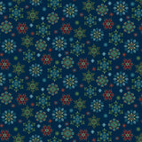 Nordic Holiday Village Fabric Snowflakes Blue by Henry Glass, Scandinavian Christmas