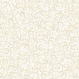 Nordic Holiday Village Fabric Mini Swirls Cream by Henry Glass, Scandinavian Christmas