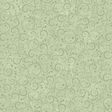 Nordic Holiday Village Fabric Mini Swirls Light Sage by Henry Glass, Scandinavian Christmas