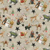 Northern Christmas Main Neutral Fabric by Riley Blake Designs, Quilting Fabric