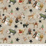 Northern Christmas Main Neutral Fabric by Riley Blake Designs, Quilting Fabric