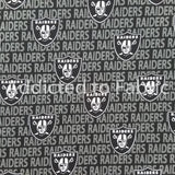 8" x 58" Las Vegas Raiders Fabric, NFL Cotton, Mini Print