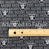 8" x 58" Las Vegas Raiders Fabric, NFL Cotton, Mini Print