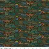 Only You Smokey Bear Fabric by Riley Blake Designs, Catchphrase Bark, Words, Quilting Fabric