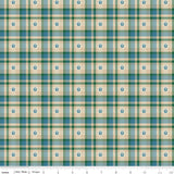 Only You Smokey Bear Fabric by Riley Blake Designs, Plaid Cadet Blue