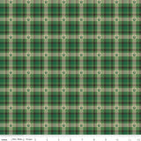 Only You Smokey Bear Fabric by Riley Blake Designs, Plaid Forest Green, Forest Ranger Fabric