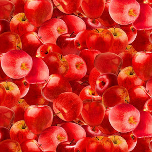 Orchard Valley Packed Red Apples Fabric by Timeless Treasures