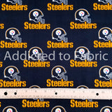 14" x 58" Pittsburgh Steelers Fabric, NFL Cotton Fabric, Black