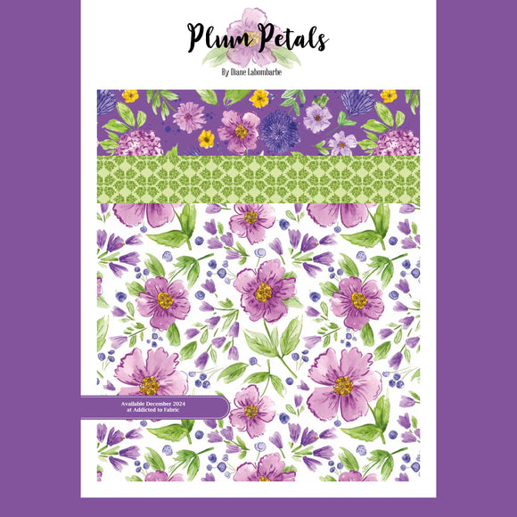 PRE-ORDER Plum Petals Fat Quarter Bundle of 21 Pcs, by Riley Blake Designs