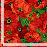 Poppy Dreams Fabric by Timeless Treasures, Large Poppy