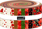 Free Shipping - Poppy Passion Jelly Roll, Fabric Strips by Timeless Treasures, 40 strips - 2.5" wide