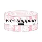 Free Shipping - Pretty in Pink Jelly Roll, 40 - 2.5" Wide Fabric Strips by Timeless Treasures