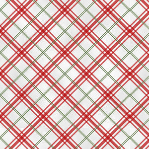 18" x 44" The Tradition Continues Red and White Bias Plaid Fabric by Henry Glass