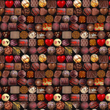 Rendezvous Chocolate Delight Fabric by Timeless Treasures, Candies, Valentine's Day