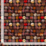 Rendezvous Chocolate Delight Fabric by Timeless Treasures, Candies, Valentine's Day