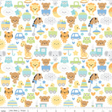 PRE-ORDER Special Delivery Main White Fabric by Riley Blake Designs, Baby Themed