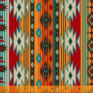 17" x 44" Spirit Trail Cotton Fabric by Windham, Rudy, Sunset, Southwestern, Navajo