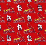 8" x 58" St. Louis Cardinals Fabric, Saint Louis, Licensed MLB, Cotton Fabric, Red