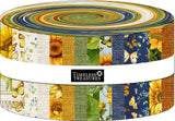 Sunflower Farm Fabric Jelly Roll by Timeless Treasures, 40 strips - 2.5" wide