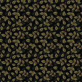 Tangled Garden Leaves Black Fabric by Riley Blake Designs, Quilting Fabric