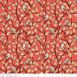 Tangled Garden Birds Sunset Fabric by Riley Blake Designs, Quilting Fabric