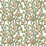 Tangled Garden Birds Cream Fabric by Riley Blake Designs, Quilting Fabric
