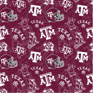 4" x 44" Texas A&M Aggies Fabric