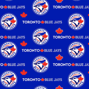 8" x 58" Toronto Blue Jays Fabric, MLB, Cotton Fabric