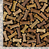 Good Dog Bone Treats Fabric by Timeless Treasures, Dog Biscuits