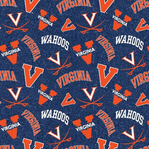 18" x 22" University of Virginia Cavaliers Fabric, NCAA Licensed Fabric