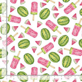 Fruity Popsicles, Watermelon and Popsicles Fabric by Timeless Treasures, Quilting Fabric