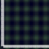Welcome Winter Buffalo Plaid Green and Black Fabric by Timeless Treasures, Quilting Fabric