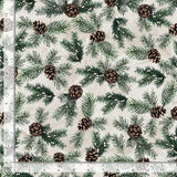 Welcome Winter Pine Needles & Pine Cones Fabric by Timeless Treasures, Quilting Fabric