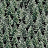 Welcome Winter Winter Evergreen Fabric by Timeless Treasures, Quilting Fabric