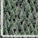Welcome Winter Winter Evergreen Fabric by Timeless Treasures, Quilting Fabric