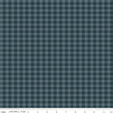 Whispering Pines Plaid Blue Fabric by Riley Blake Designs, Quilting Fabric