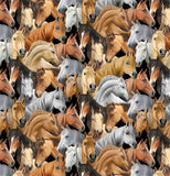 Yellowstone Packed Horses Multi, Fabric by Benartex, Western Fabric, Quilting Fabric