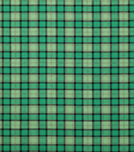 14" x 43" Green Plaid Fabric, Joann's Fabric