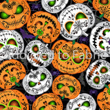 Scary Pumpkins Glow in Dark Halloween Fabric by Timeless Treasures