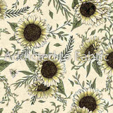 Sunflowers Fabric by the Yard or Half Yard, Timeless Treasures, Hive Rules Collection