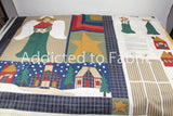 Village Angel Panel, Christmas Panel with Ornaments, The Old Country Store