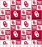 University of Oklahoma Fabric by the Yard, You Pick Size, OU, Sooners Fabric