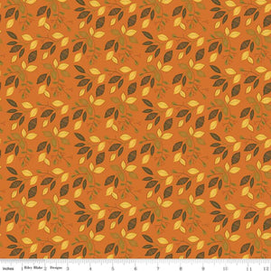 Adel in Autumn Fabric by Riley Blake, Orange Fall Fabric