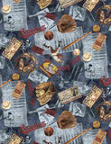 Grand Slam Baseball Fabric by Timeless Treasures